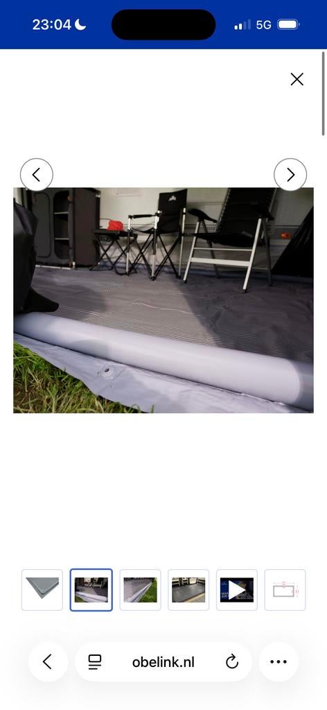 Obelink air grondzeil 590 x 270 - Zo goed als nieuw, Caravans en Kamperen, Caravan accessoires, Ophalen, Zo goed als nieuw