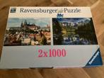 Ravensburger Legpuzzel Praag 2x1000 stukjes, Ophalen of Verzenden, Meer dan 1500 stukjes, Zo goed als nieuw, Legpuzzel