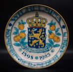 Porceleyne Fles wandbord Wilhelmina 1923, Ophalen of Verzenden, Zo goed als nieuw, Nederland, Overige typen