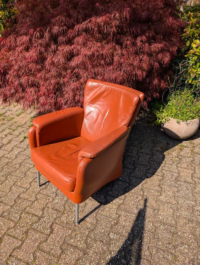 Leren fauteuil, Ophalen, Gebruikt, 75 tot 100 cm, 50 tot 75 cm