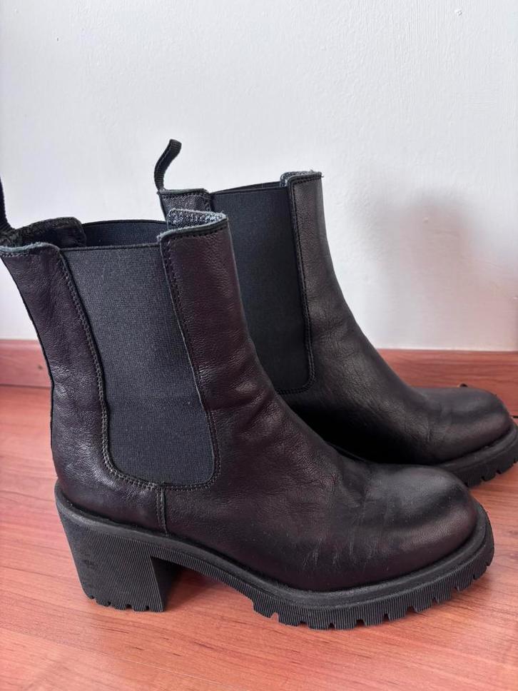 Leren Laarsjes blokhak, Kleding | Dames, Schoenen, Nieuw, Lage of Enkellaarzen, Zwart, Ophalen of Verzenden