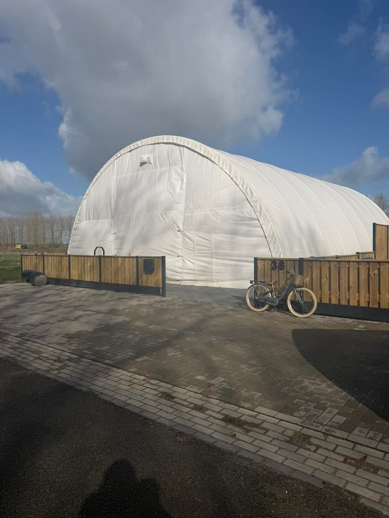 Te huur Werktent - opslag tent - doorwerk tent - tent 12x20, Ophalen, Zo goed als nieuw, Tot en met 4