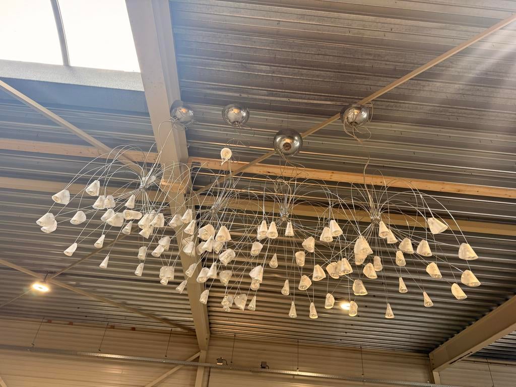 4 Solzi Luce Kroonluchters, 24-delig - Modern Design, Ophalen, Gebruikt, Metaal