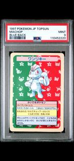 1997 Pokemon No Number Topsun Machop Blue Back PSA 9, Hobby en Vrije tijd, Verzamelkaartspellen | Pokémon, Ophalen of Verzenden