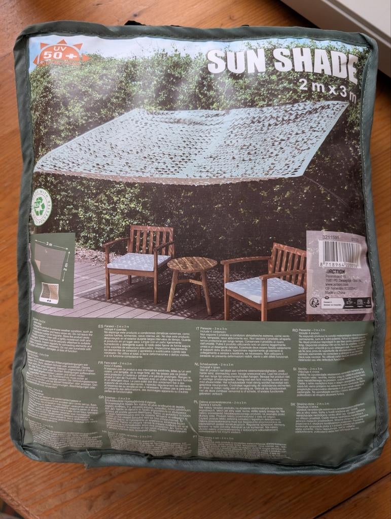 Schaduwdoek in opbergtas, Ophalen, Nieuw