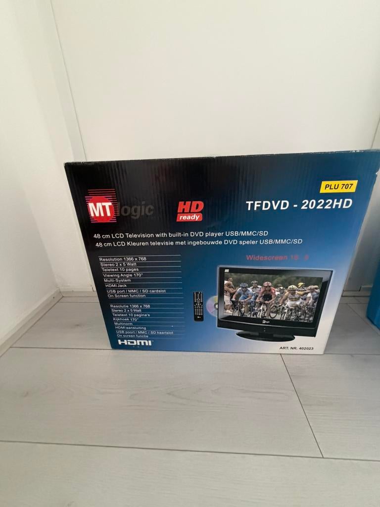 LCD televisie en DVD speler 48 cm., Ophalen, Gebruikt, Overige merken, Draagbaar