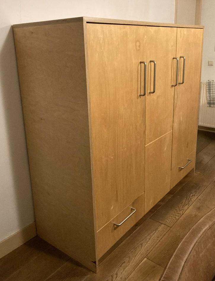 Keukenkast - meubel berken  T.E.A.B., Huis en Inrichting, Keuken | Keukenelementen, Gebruikt, 100 tot 150 cm, 150 tot 200 cm, 50 tot 75 cm