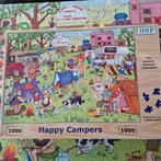 Hop Puzzel Happy Campers 1000 stukjes, Ophalen of Verzenden, 500 t/m 1500 stukjes, Zo goed als nieuw, Legpuzzel