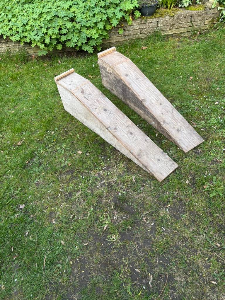 Oprijbokken auto, Ophalen, Gebruikt