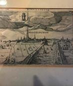 Antieke kopergravure middelburg 18e eeuw, Ophalen of Verzenden