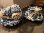 3 Palissy Pottery "Avon Scenes" koffiekopjes met schotels, Ophalen