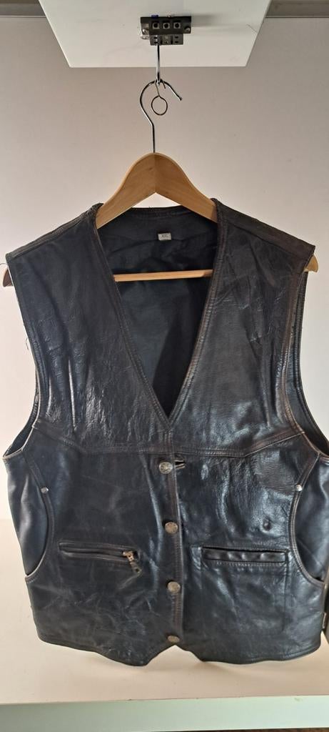 Zwaar leren hesje Maat XXL, Ophalen of Verzenden, Gedragen