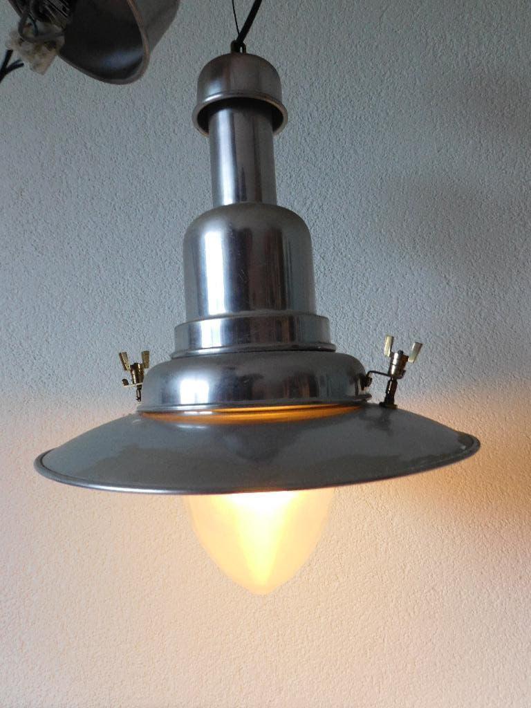 IKEA Ottava scheepslamp in chroom, Industriële hanglamp, Typ, Huis en Inrichting, Lampen | Hanglampen, Ophalen of Verzenden, Gebruikt