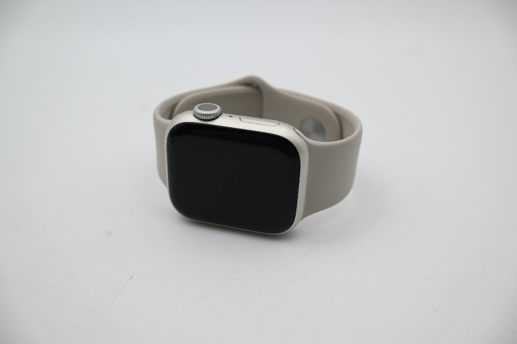 Apple watch 7 41mm GPS 91% Batterij B-Grade, Sieraden, Tassen en Uiterlijk, Sporthorloges, Gebruikt, iOS, Zilver, GPS, Ophalen of Verzenden