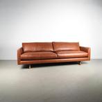 1x Montis Axel 4-zits Bank Kastanjebruin Leer, Niet ingevuld, Niet ingevuld, Ophalen of Verzenden, Zo goed als nieuw