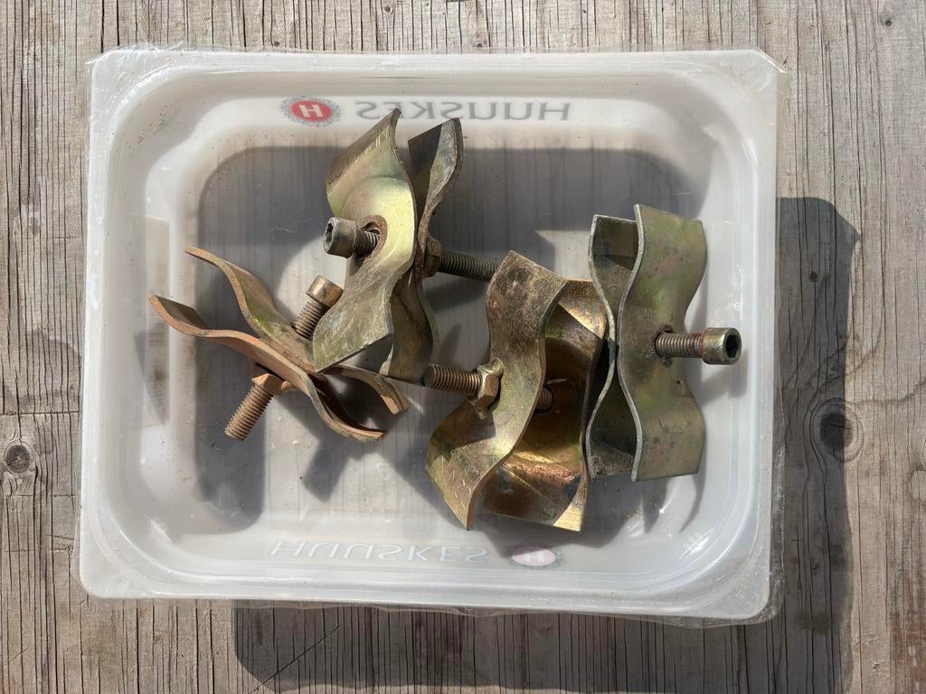 Bouwhek voeten en klemmen set, Ophalen, Gebruikt