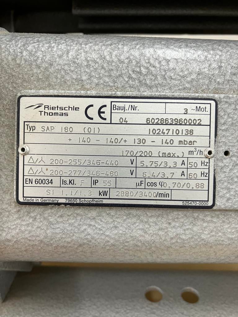 Bora Rietschle Thomas SAP 180 Vacuümpomp - Krachtig en Betro, Ophalen