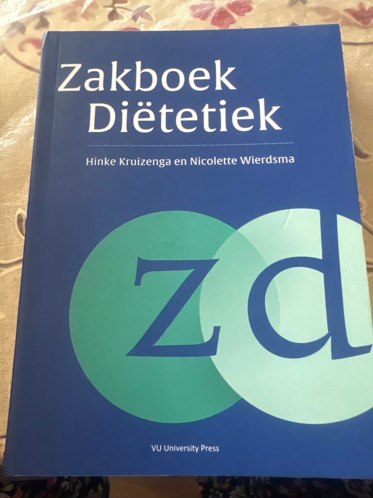 Zakboek Diëtetiek - Hinke Kruizenga & Nicolette Wierdsma, Ophalen of Verzenden, Zo goed als nieuw, Dieet en Voeding