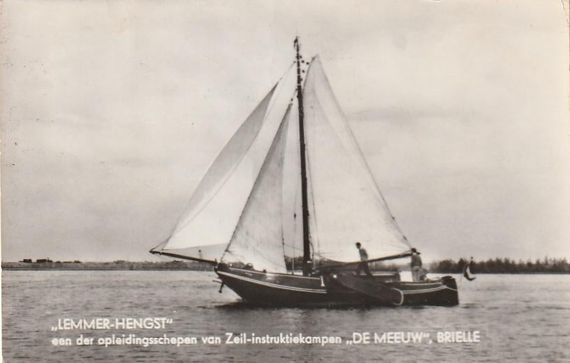 Brielle Lemmer hengst boot de Meeuw boten zeilboot zeilen, Ophalen of Verzenden, 1960 tot 1980, Gelopen, Zuid-Holland