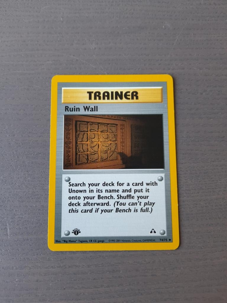 2001 neo discovery 1st edition 74/75 ruin wall, Ophalen of Verzenden, Gebruikt, Losse kaart