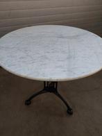 Marmer wit 80 cm horeca terras tafelblad, Ophalen of Verzenden, Nieuw, Rond, Overige materialen