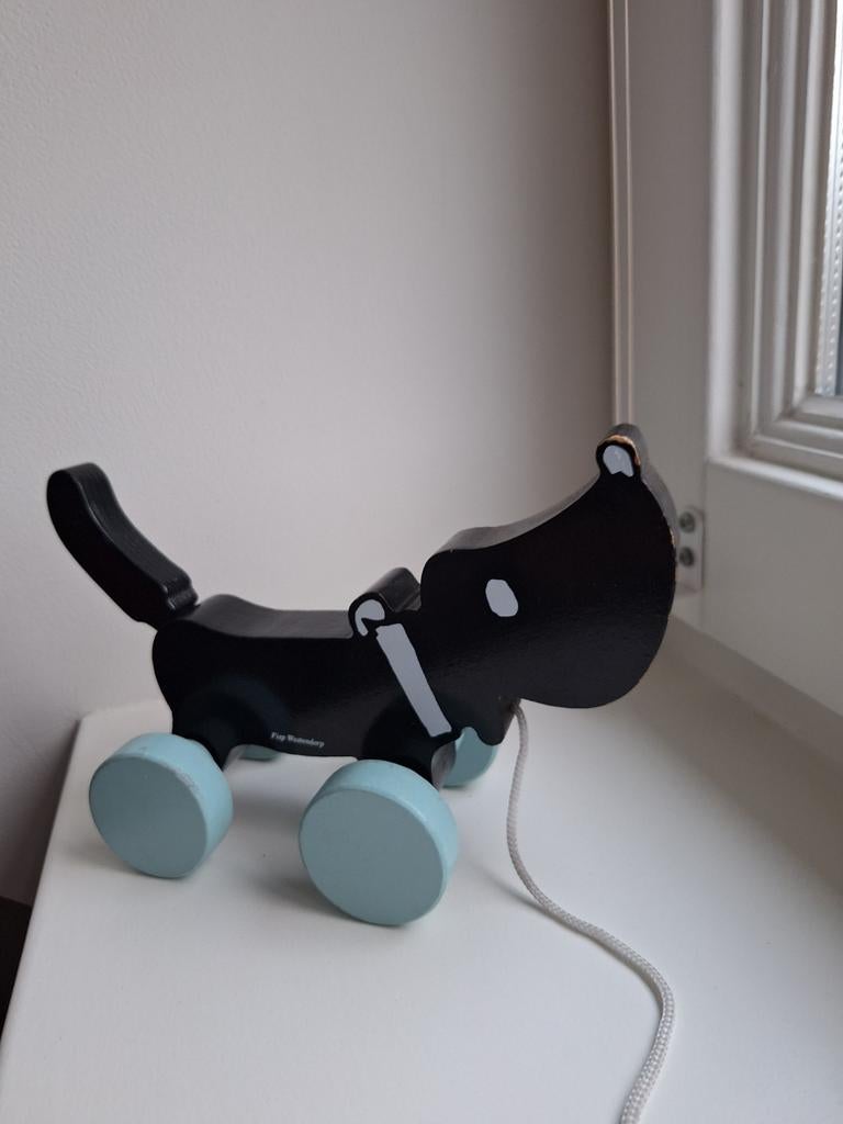 Takkie loop hond, Kinderen en Baby's, Speelgoed | Houten speelgoed, Ophalen of Verzenden, Duw- of Trekspeelgoed