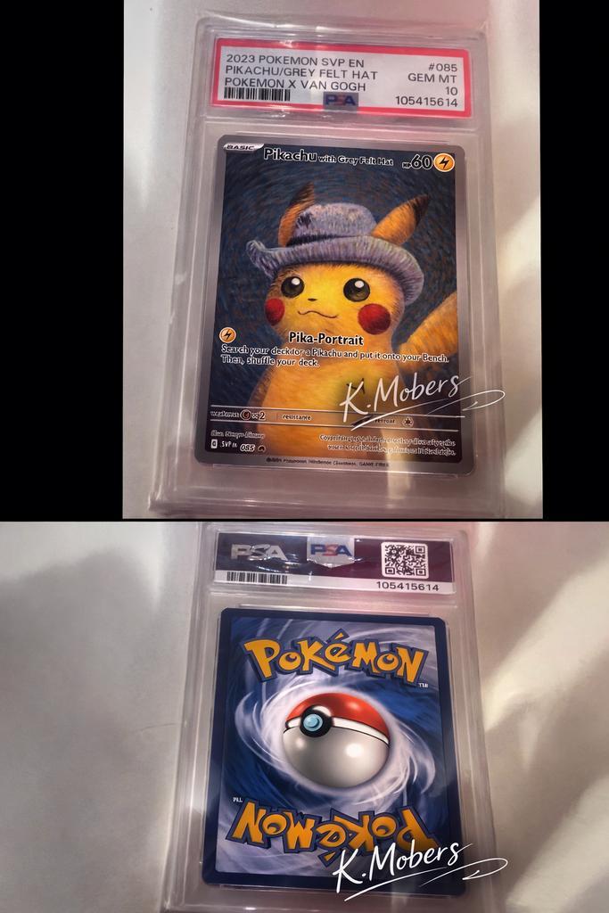 Pikachu Van Gogh PSA 10, Hobby en Vrije tijd, Verzamelkaartspellen | Pokémon, Zo goed als nieuw, Losse kaart, Foil, Ophalen of Verzenden