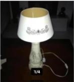 Schemerlamp steen linnen kap H 65 cm., Huis en Inrichting, Ophalen, Zo goed als nieuw, 50 tot 75 cm