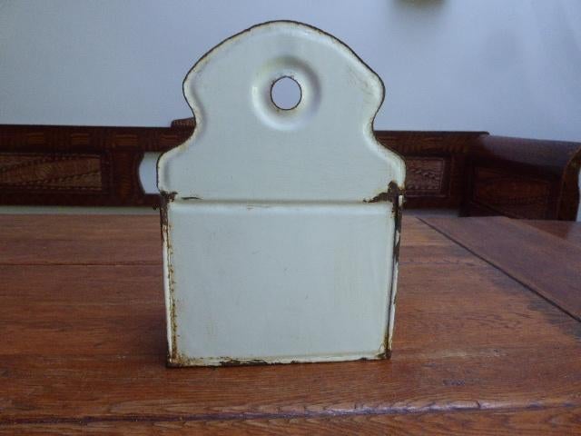 Antieke emaille zoutpot, Antiek en Kunst, Antiek | Emaille, Ophalen of Verzenden