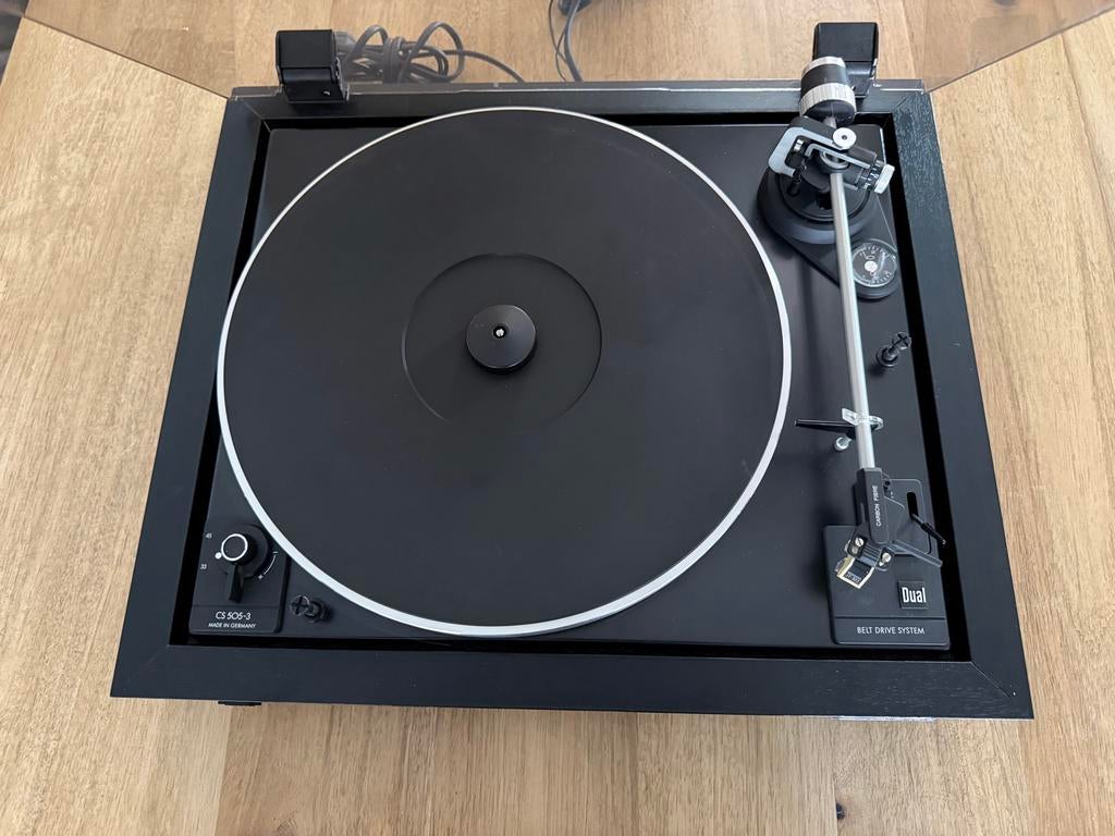 Dual CS505-3 platenspeler met Nagaoka JT322 element, Ophalen, Automatisch, Refurbished, Platenspeler