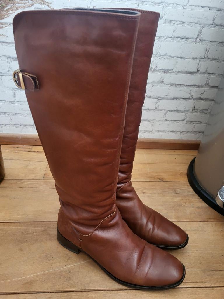 Hoge bruine laarzen. Maat 41., Ophalen of Verzenden, Bruin, Hoge laarzen