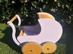 Kinderfeets Houten Poppenwagen - Roze, Ophalen of Verzenden, Gebruikt, Babypop