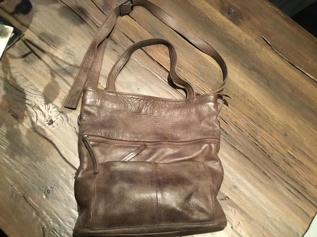 Fred de la Bretoniere handtas, Sieraden, Tassen en Uiterlijk, Tassen | Damestassen, Ophalen of Verzenden, Zo goed als nieuw, Bruin