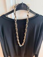 Schakelketting in Zwart, Zilver en Goud, Sieraden, Tassen en Uiterlijk, Kettingen, Ophalen of Verzenden, Zo goed als nieuw, Zwart