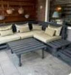 Pallet loungeset Gratis, Ophalen, Gebruikt, Hardhout, Loungeset