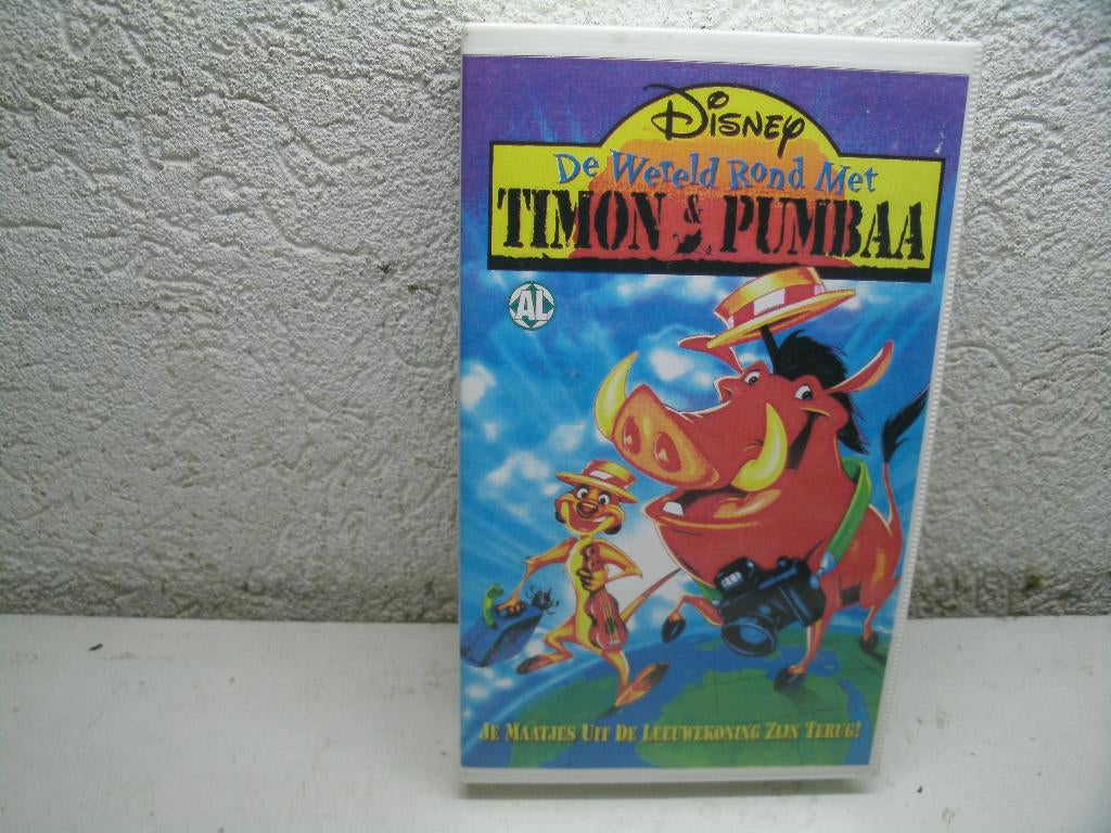 vhs 207a de wereld rond met timon & pumbaa, Alle leeftijden, Ophalen of Verzenden, Gebruikt
