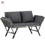 Tuinbank met Verstelbare Armleuningen en Kussens, Tuin en Terras, Niet ingevuld, Niet ingevuld, Nieuw, Niet ingevuld