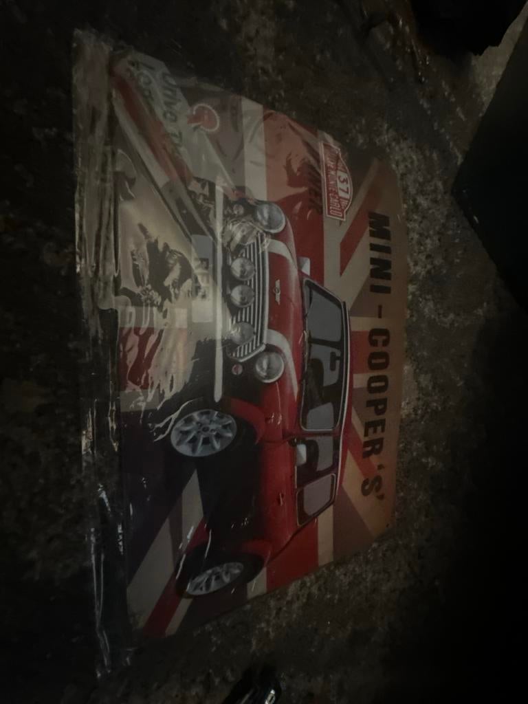 Mini Cooper S Metalen Wandbord - Nieuw in Verpakking, Ophalen of Verzenden, Nieuw, Auto's