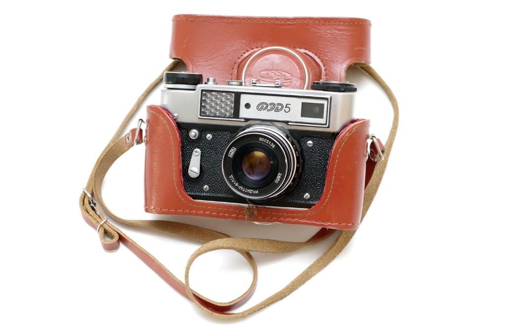 FED 5 35mm film rangefinder + Industar-61 55mm f/2.8 lens, Verzenden, Gebruikt, Compact, Overige Merken