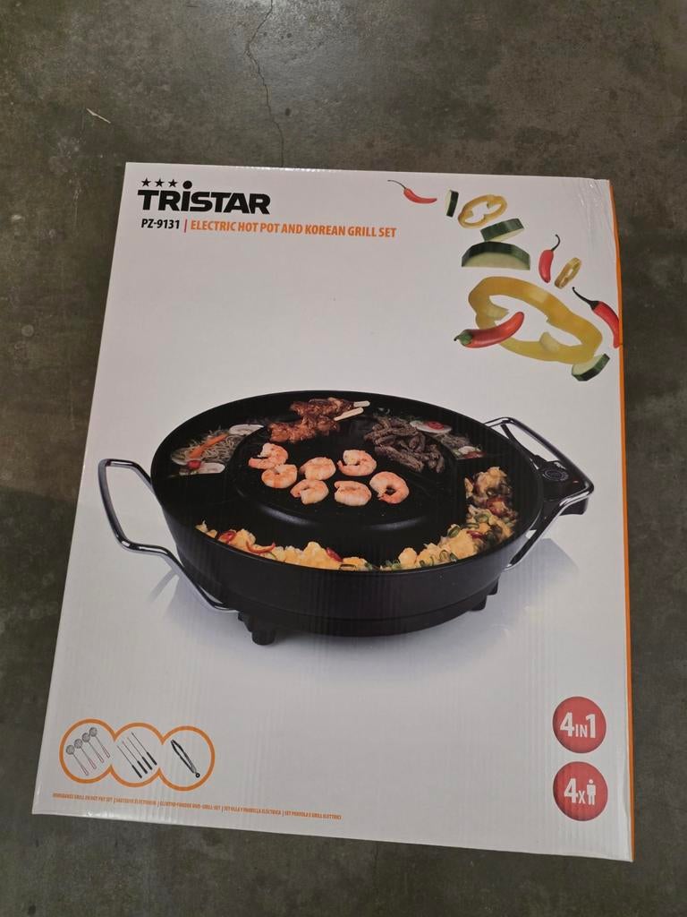 Tristar PZ-9131, Witgoed en Apparatuur, Grillplaten, Nieuw, Ophalen