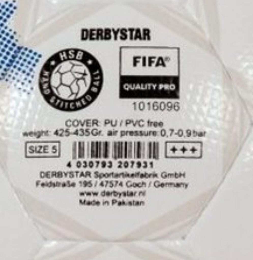 Derby Star bal FIFA kwaliteit maat5. Nieuw in doos., Ophalen of Verzenden, Nieuw, Bal