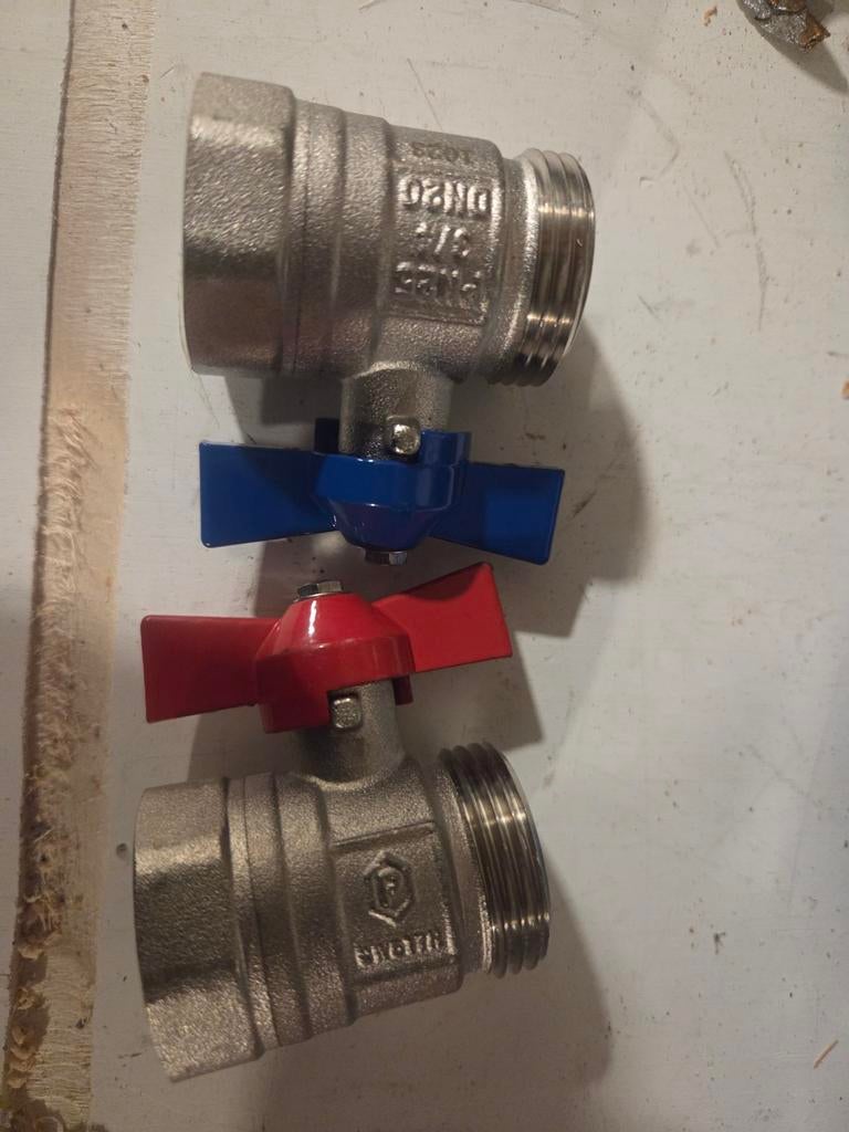 Nieuwe kogelkranen   1 duims, Doe-het-zelf en Verbouw, Sanitair, Ophalen of Verzenden, Nieuw, Kraan