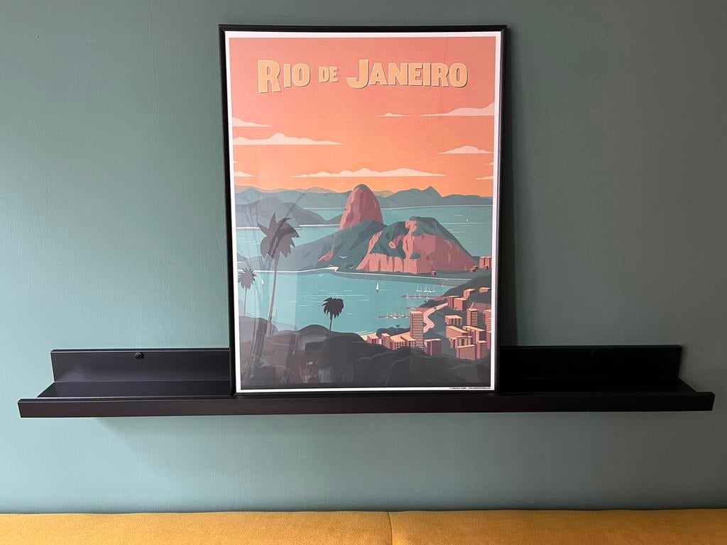 Vintage Rio de Janeiro travel print - poster in lijst, Rechthoekig Staand, Met lijst, Deurposter of groter, Ophalen of Verzenden