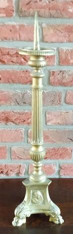 antieke franse kerk kandelaar, volgnr 34, Ophalen of Verzenden