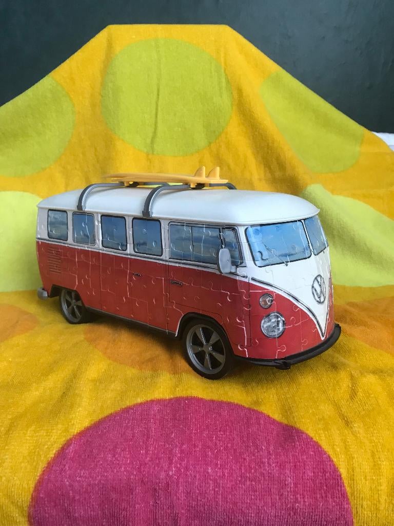 3D puzzel VW bus, Ophalen of Verzenden, Zo goed als nieuw, Auto