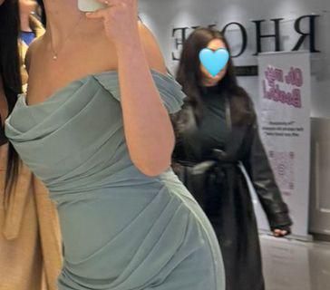 Blauwe avondjurk/ galajurk/ verlovingsjurk, Blauw, Ophalen of Verzenden, Zo goed als nieuw, Maat 36 (S)