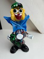 Kleurrijke Murano Glazen Clown Beeldje - Handgemaakt, Antiek en Kunst, Ophalen of Verzenden