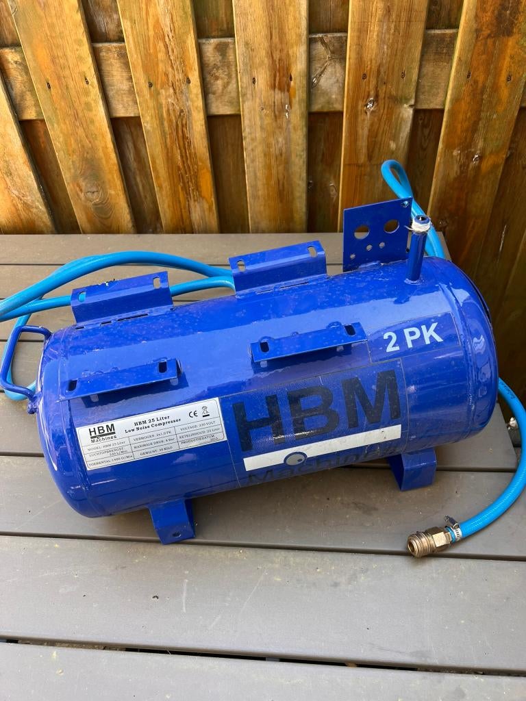 20 liter lucht buffer vat, Ophalen, Gebruikt, 6 tot 10 bar, Minder dan 200 liter/min