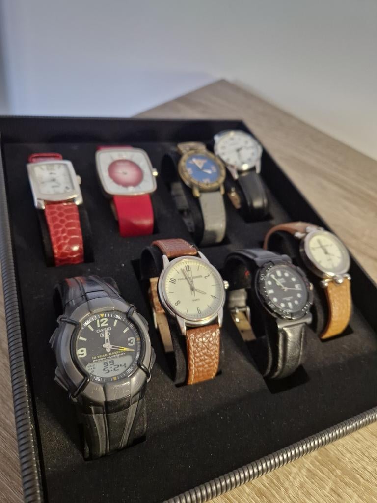 Horloge Collectie werkend met horloge doos, Ophalen of Verzenden, Staal, Overige merken