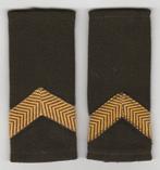 Set rangen epauletten Korporaal (A3), Verzenden, Landmacht, Nederland, Embleem of Badge